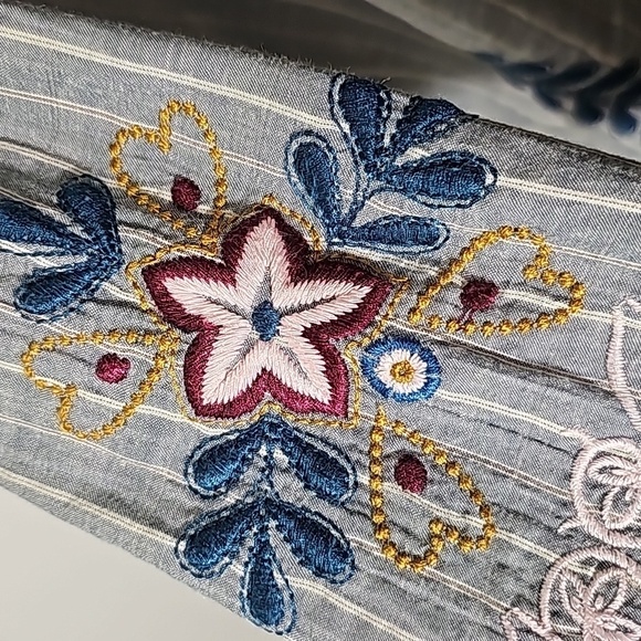 Jonny Was Workshop tunic top. gray, long sleeves.  Oversized small long sleeve - Picture 5 of 11